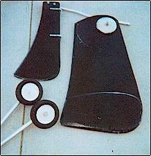 leeboard, rudder, landing gear